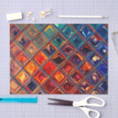 モザイクレインボー |はっきりした抽象芸術カラフルタイル 薄葉紙 (クラフト)