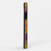 モザイク万華鏡のように千変万化するパターンフラワーオレンジパープル&グリーン Case-Mate iPhoneケース (裏面/右)