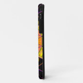 モザイク万華鏡のように千変万化するパターンフラワーオレンジピンクとブラック Case-Mate iPhoneケース (裏面/左)