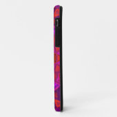 モザイク万華鏡のように千変万化するパターンフラワーパープルピンクと赤 Case-Mate iPhoneケース (裏面/左)