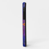 モザイク万華鏡のように千変万化するパターンフラワーピンクブルーとイエロー Case-Mate iPhoneケース (裏面/左)