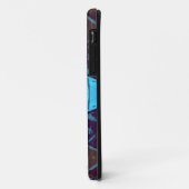 モザイク万華鏡のように千変万化するパターンフラワーブルーとパープル Case-Mate iPhoneケース (裏面/左)