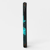 モザイク万華鏡のように千変万化するパターンフラワーブルーとレッド Case-Mate iPhoneケース (裏面/左)