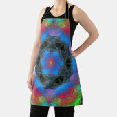 モザイク万華鏡のように千変万化するパターンフラワーレインボー エプロン (インサイチュ)