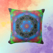 モザイク万華鏡のように千変万化するパターンフラワーレインボー クッション