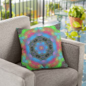 モザイク万華鏡のように千変万化するパターンフラワーレインボー クッション