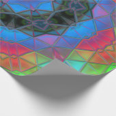 モザイク万華鏡のように千変万化するパターンフラワーレインボー ラッピングペーパー (角)