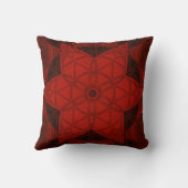 モザイク万華鏡のように千変万化するパターンフラワーレッド&ブラック クッション (裏面)