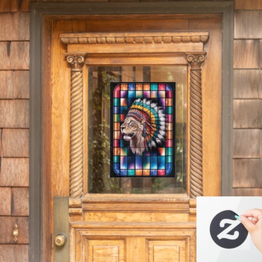 モザイク付きバックライト付きステンドグラス窓 –  ウィンドウサイン (ホームデコレーション)