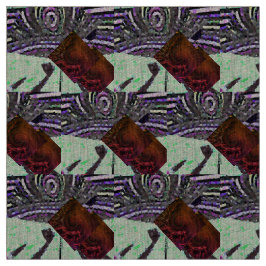 モザイク写真とライトグリーンのピスタチオ ファブリック