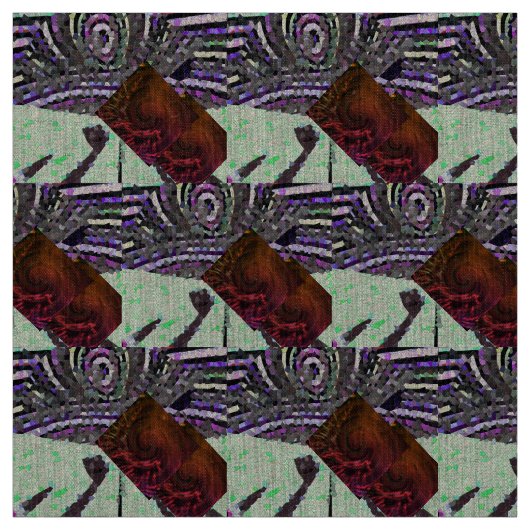 モザイク写真とライトグリーンのピスタチオ ファブリック (見本)