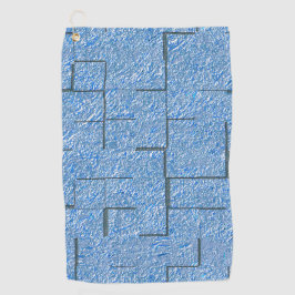 モザイク効果とレリーフ、 浮き彫りを持つ銀色の青いテクスチャ ゴルフタオル