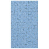 モザイク効果とレリーフ、 浮き彫りを持つ銀色の青いテクスチャ テーブルクロス (正面)