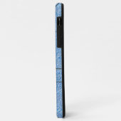 モザイク効果とレリーフ、 浮き彫りを持つ銀色の青いテクスチャ Case-Mate iPhoneケース (裏面/左)