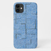 モザイク効果とレリーフ、 浮き彫りを持つ銀色の青いテクスチャ Case-Mate iPhoneケース (裏面)