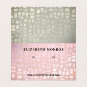 モザイク効果イヤリングホルダー、ジュエリー表示カード 名刺 (外部フラット)