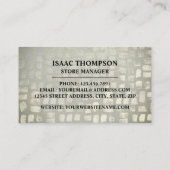 モザイク効果、宝石商 名刺 (裏面)