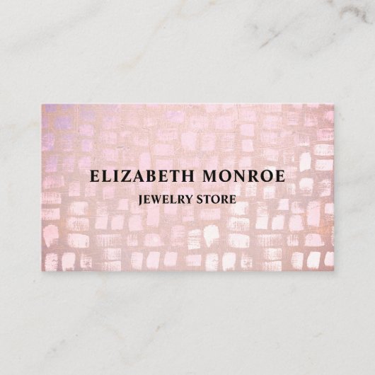 モザイク効果、宝石商 名刺 (正面)