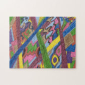 「モザイク十字路」抽象芸術アート ジグソーパズル (横)