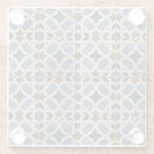 モザイク地中海のブルーグリーン ガラスコースター (裏面)