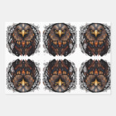 モザイク威厳のあるイーグル ラッピングペーパーシート (正面3)