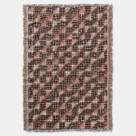 モザイク市松模様にを施した赤い風変わり正方形 スローブランケット