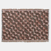 モザイク市松模様にを施した赤い風変わり正方形 スローブランケット (正面)