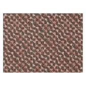 モザイク市松模様にを施した赤い風変わり正方形 テーブルクロス (正面(横))