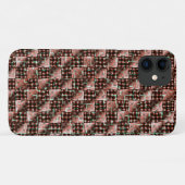 モザイク市松模様にを施した赤い風変わり正方形 Case-Mate iPhoneケース (裏面(横))