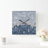 モザイク幾何グ#3 #geo #decor #art スクエア壁時計 (ホーム)