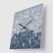 モザイク幾何グ#3 #geo #decor #art スクエア壁時計 (傾斜)