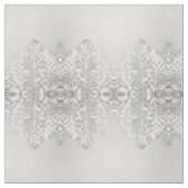 モザイク幾何学銀葉植物模様 ファブリック (見本)