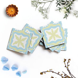 モザイク床セラミックタイル(青 – 黄) タイル