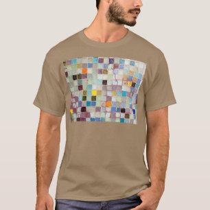 モザイク床タイル素朴なレインボーガラステクスチャ Tシャツ