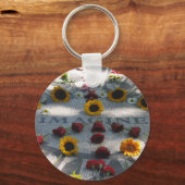 モザイク想像、イチゴ畑、ニューヨーク –  キーホルダー (正面)