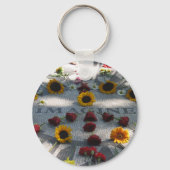 モザイク想像、イチゴ畑、ニューヨーク –  キーホルダー (裏面)