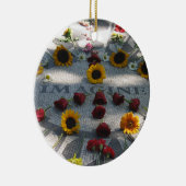 モザイク想像、イチゴ畑、ニューヨーク – セラミックオーナメント (右)