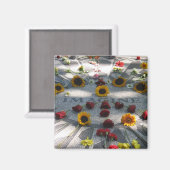 モザイク想像、イチゴ畑、ニューヨーク –  マグネット (正面/裏面)