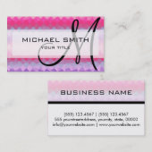 モザイク抽象芸術アカスタムートモノグラム#58 名刺 (正面/裏面)