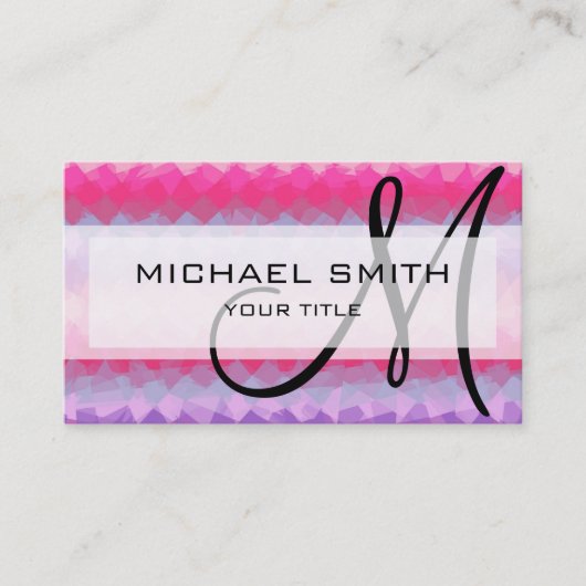 モザイク抽象芸術アカスタムートモノグラム#58 名刺 (正面)