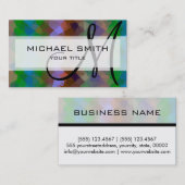 モザイク抽象芸術アーカスタムトモノグラム#17 名刺 (正面/裏面)