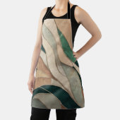 モザイク抽象芸術アート – トープとエメラルド エプロン (インサイチュ)