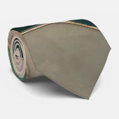 モザイク抽象芸術アート – トープとエメラルド ネクタイ (ロール)