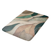 モザイク抽象芸術アート – トープとエメラルド バスマット (アングル)