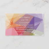 モザイク抽象芸術アート |幾何モダンパターン3 名刺 (裏面)