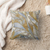 モザイク抽象芸術アート – 真珠、月石、金ゴールド クッション (ブランケット)