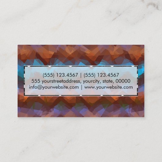 モザイク抽象芸術アート#26 名刺 (裏面)