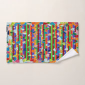 モザイク抽象芸術ハート バスタオルセット (ハンドタオル)