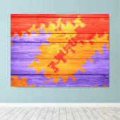 モザイク抽象芸術パステルウッド キャンバスプリント (インサイチュ (ウッドフロア))