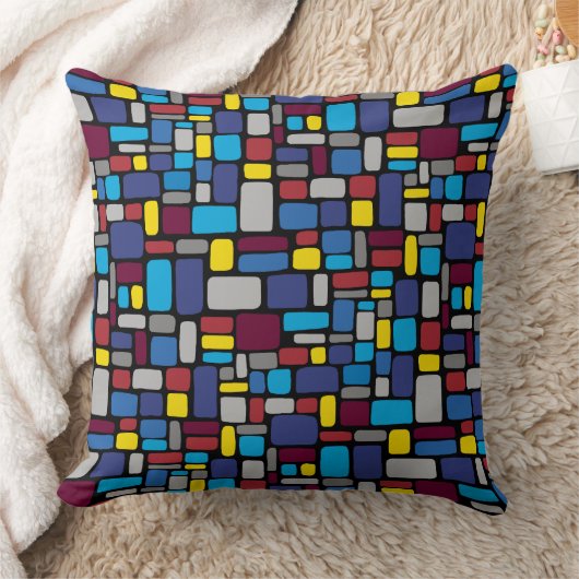 モザイク抽象芸術パターン050721 v2 クッション (ブランケット)